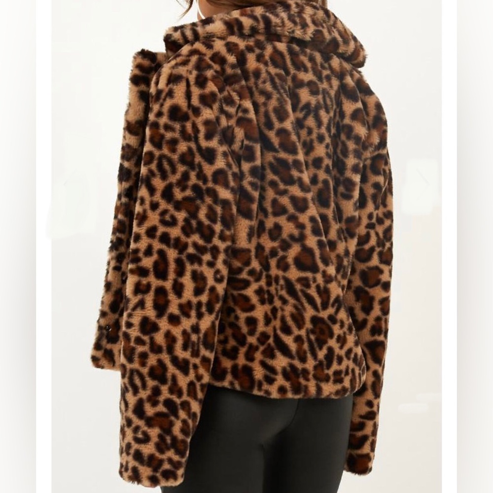 Fur Cheetah Leopard Jacket Size 2
